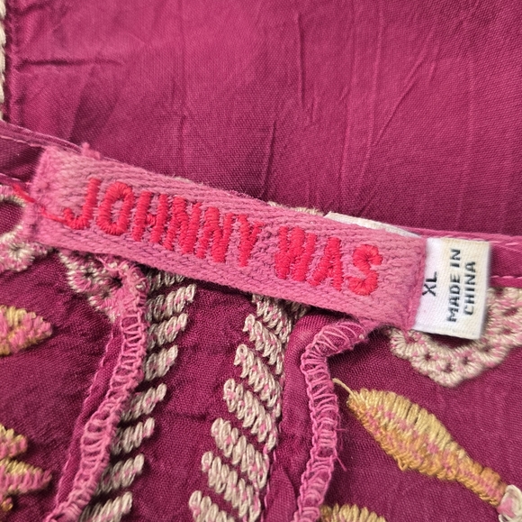Johnny Was "Lantana" floral embroidered blouse XL - Picture 5 of 8